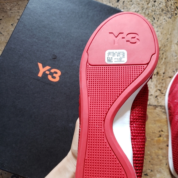 Y-3 Yohji Yamamoto red mesh sneakers - Picture 4 of 4